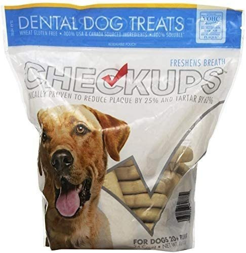 Checkups- Dog Treats Dental, 24 Ct 48 Oz. Para Perros 20  Li