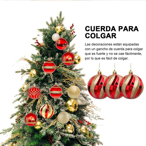 Esferas De Navidad,30 Unidades 6cm Juego De Bolas De