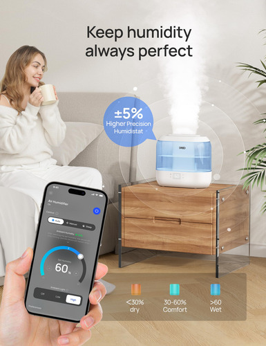 Humidificador Ultrasónico Difusor De Aceite Con Control De V