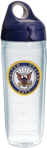 Tervis Us Navy Emblema Botella De Agua Con Tapa De Color Azu
