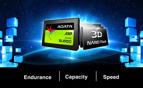 Unidade de estado sólido Adata Ultimate Su650 240gb SSD de cor preta