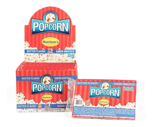 Popcorn Marlom's Manteca 12 X 100 Gr Pochoclos Sin Tacc