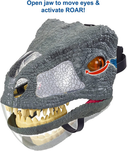 Mascara Jurassic World Velociraptor Blue Interactiva
