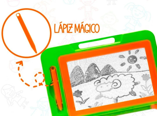 Imagen 5 de 10 de Pizarra Magica Magnetica Juego Infantil Juguete Lapiz Valija