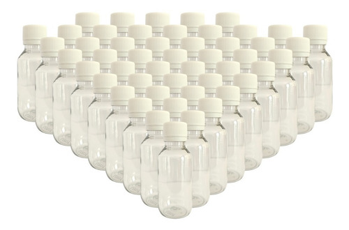 50 Pack, Frasco Botella Plástico 60 Ml. Transpte C/tapa