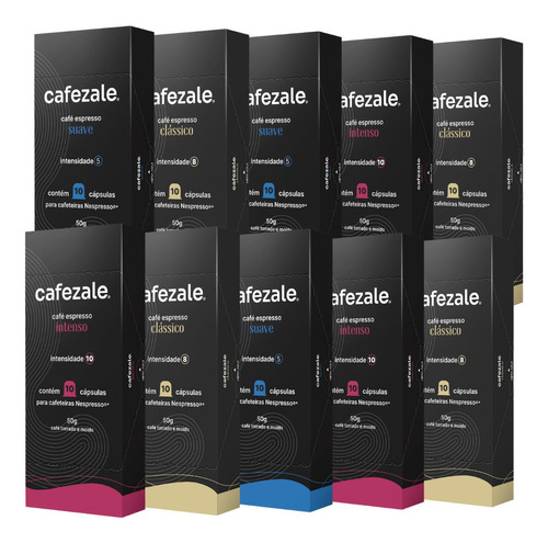 100 Cápsulas Compatíveis Nespresso® Café Cafezale