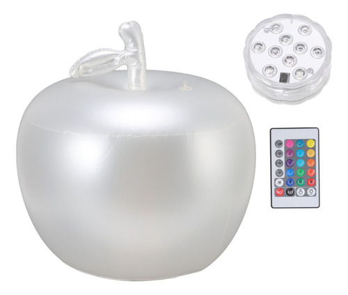 Pelota Inflable Con Luz Led De Apple, Bolas Brillantes De Pv