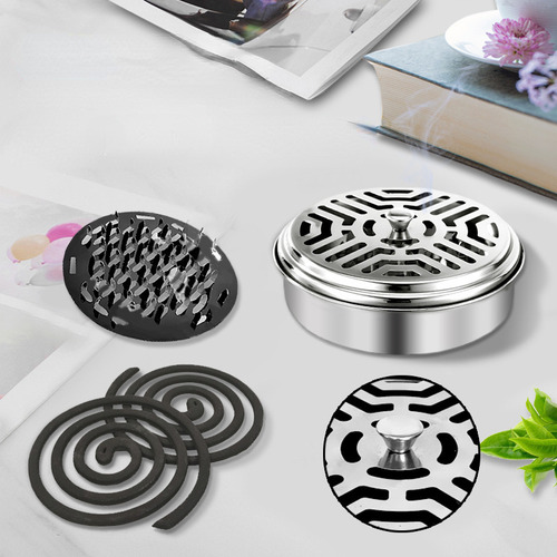 Cenicero De Acero Inoxidable Con Forma De Espiral Para Mosqu