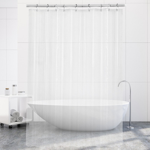 Cortina De Ducha Eva Transparente Resistente Al Agua