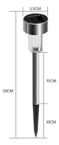 Linterna solar LED para jardín, acero inoxidable, césped, 5 unidades, multicolor, 5,5 cm