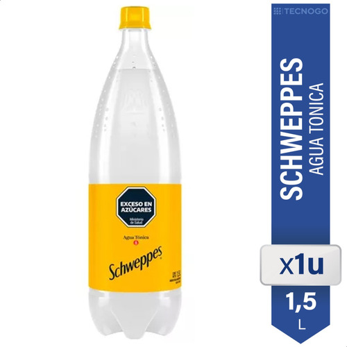 Schweppes Agua Tonica 1,5 Litros Grande Bebidas 1.5l Lts