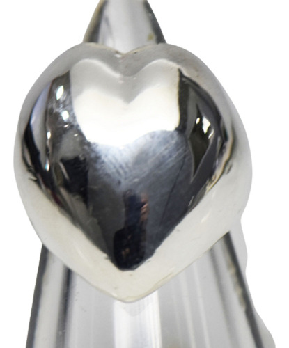 Anillo Corazon De Plata Inflada 925