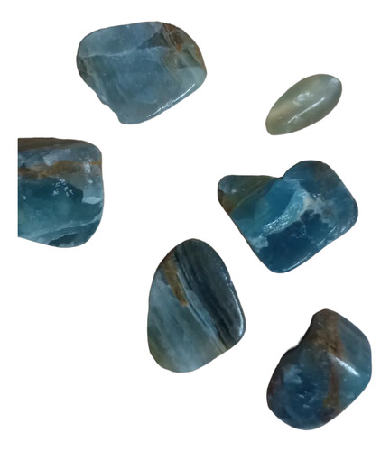 Piedra Rolada De Onyx Azul Cielo Para Dijes