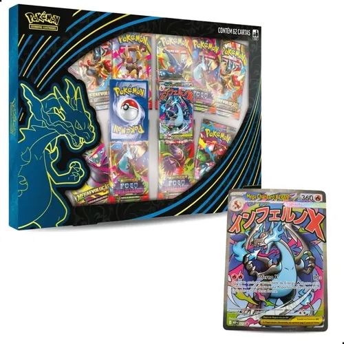 Box Pokmon Coleo Mega Charizard X Ex Me02 Copag Tcg Cards | Parcelamento  sem juros