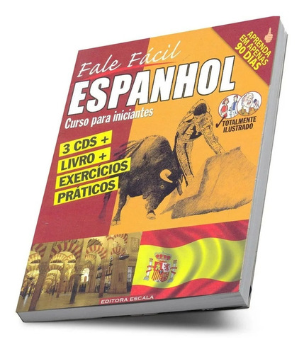 Curso De Espanhol Prático Para Iniciantes Livro + 3 Cds