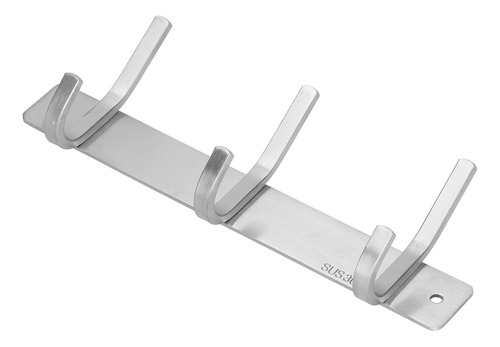 Colgador De Cocina De Pared Con Gancho Cepillado, 3 Ganchos