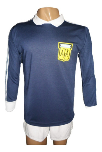 Camiseta Buzo Fillol Retro Argentina Campeon Mundial 78 Azul