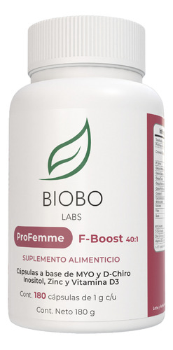 Biobo Labs Profemme F-boost 180caps Sabor Sin Sabor