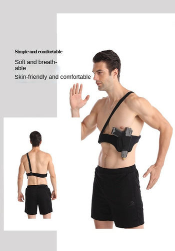 Funda De Para Pecho Invisible Cinturón De Cintura Táctica L