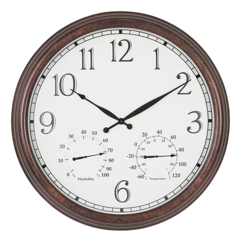 Bestime Mt-33 Reloj De Pared De Metal Tres En Uno De 23 PuLG