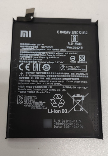 Batería Bm4w Xiaomi Mi 10t Lite