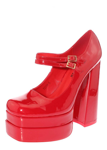 Zapato Terraplen Rojo Andarina Art. 57205h5red