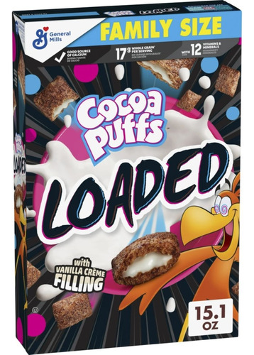 Cereal Cocoa Puffs Loaded With Vainilla Creme Filling 428g