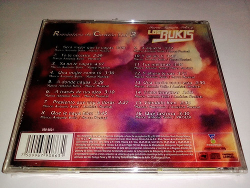 M A Solis Y Los Bukis Cd Románticos De Corazón Vol. 2 / 2003