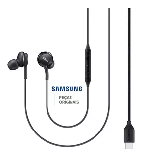 Auriculares Akg Samsung Type C S20+ Plus S20 Ultra, color negro