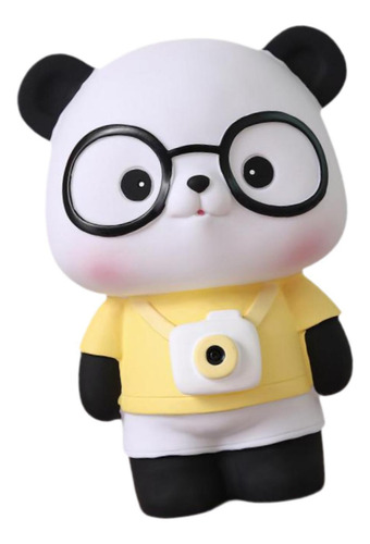 Alcancía Con Forma De Panda, Irrompible, Amarillo