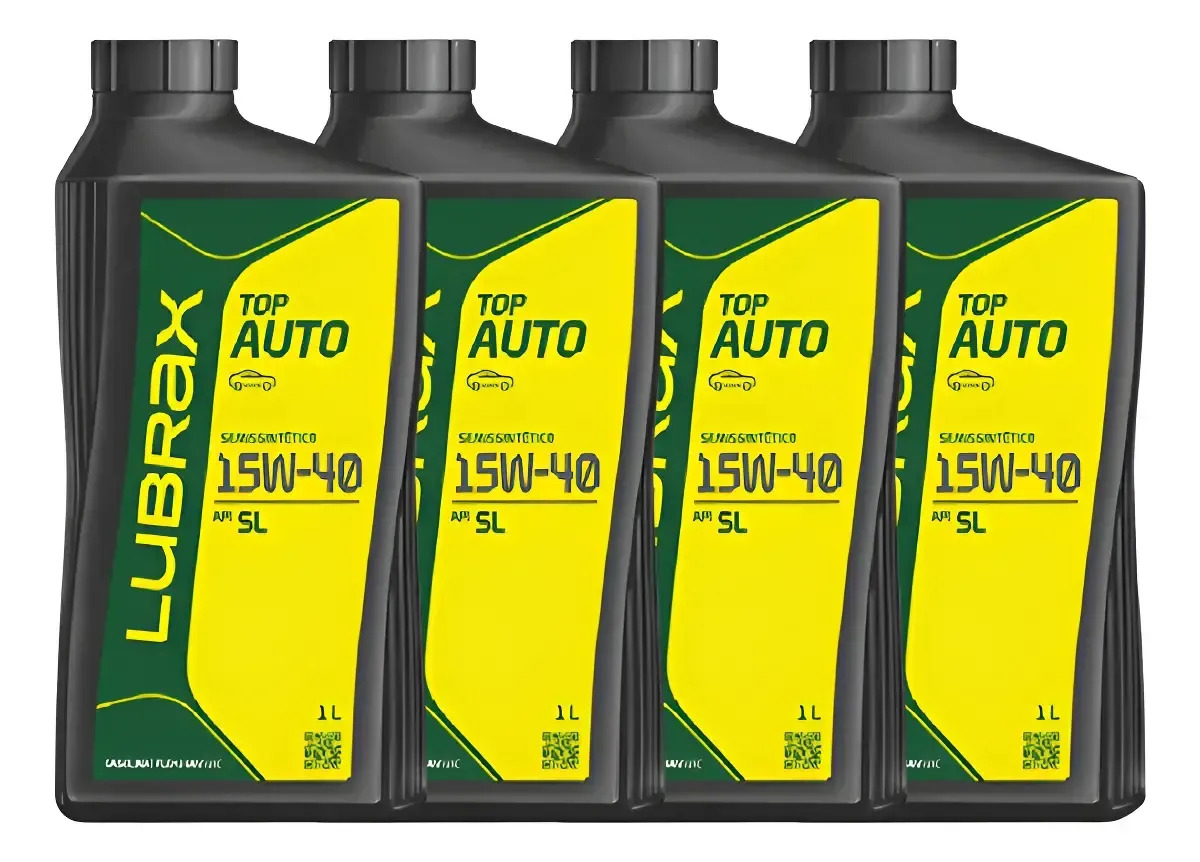 Kit 4l Óleo Lubrificante Lubrax Tecno Semissintetico 15w40