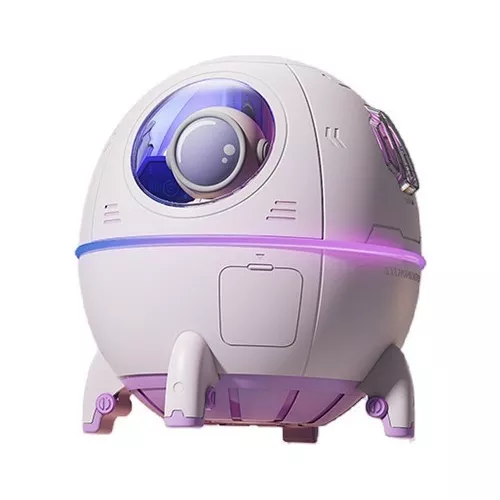 Humidificador Difusor Aromatizador Recargable Inalambrico Usb Luz Rgb Nave  Astronauta Alitrade Color Blanco