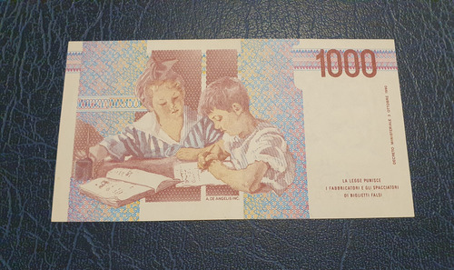 Italia 1000 Liras Año 1990 Coleccion Unc Sin Circular
