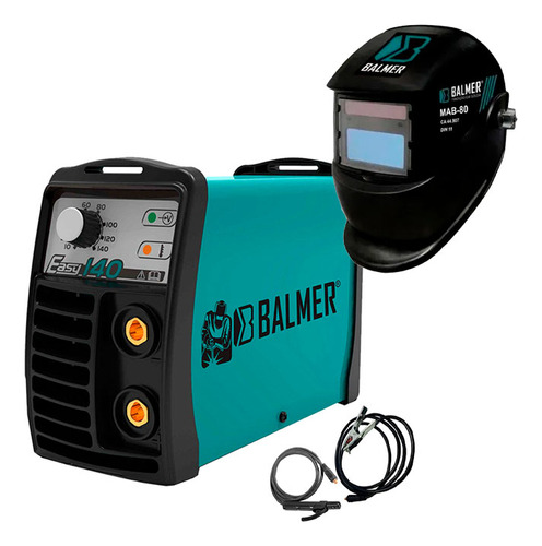 Inversora De Solda Balmer Easy 140 Mma/tig + Mascara Auto Cor Preto Frequência 60 Hz 220V