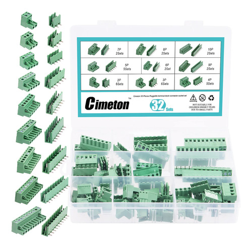 32sets 0.200 in Pitch Pcb Pluggable Bloque Terminal Kit