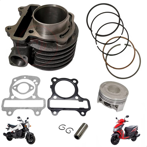 Kit De Cilindro Completo Honda Dio Navi 110cc Perno Delgado