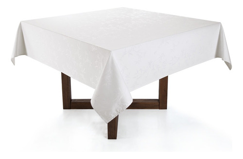 Toalha Mesa Quadrada 8 Lugares Veríssimo Branco Karsten