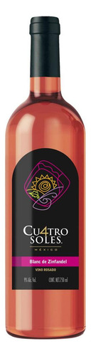 Pack De 6 Vino Rosado Cuatro Soles Blanc Zinfandel 750 Ml