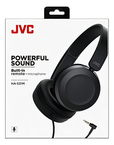 Jvc Auriculares Intrauditivos Con Sonido Potente, Mando A Y Color negro