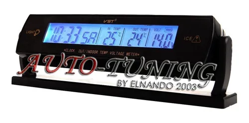 Termómetro LED para coche, reloj eléctrico Digital, medidor de voltímetro  de temperatura, reloj con luz, accesorios