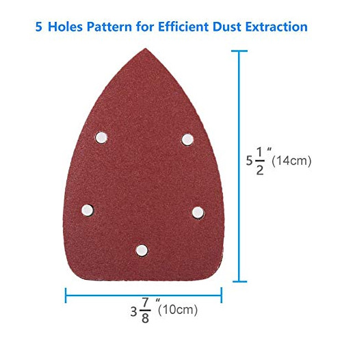 Lotfancy Mouse Detail Sander Papel De Lija, 70pcs 40 60 80 1
