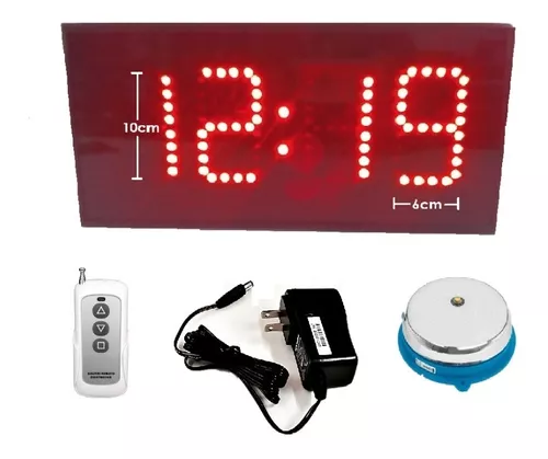  JALL Reloj de pared digital grande de 16 pulgadas con control  remoto, alarma doble con pantalla LED grande, 8 colores RGB, DST  automático, temperatura para sala de estar, dormitorio, decoración, 