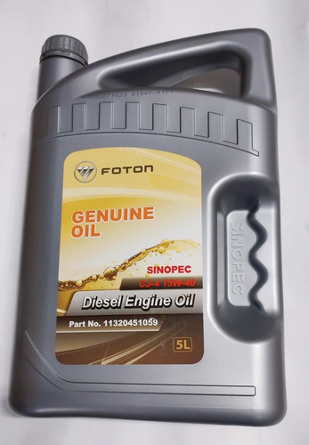 Aceite De Motor Foton 15w-40 Cj-4 5l