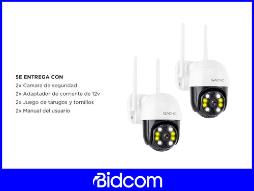 Kit 2 Cámaras De Seguridad Vigilancia Gadnic Visión Nocturna