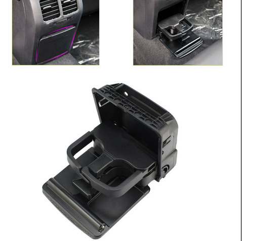 S Portavasos Trasero Para Vw Jetta Gti Mk5 Golf Mk6 Negro