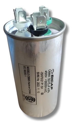 30uf + 5uf - Capacitor Dual Marcha - Aire Acondicionado