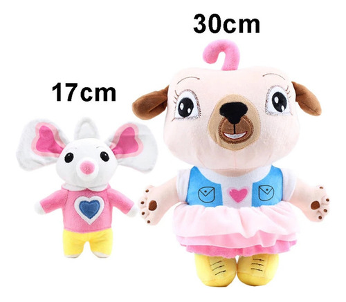 2 Piezas De Dibujos Animados De Animales De Peluche Pug Dog