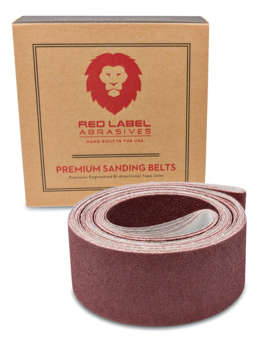 Red Label Abrasives 2 Correas De Lijado Multiusos De Xido De