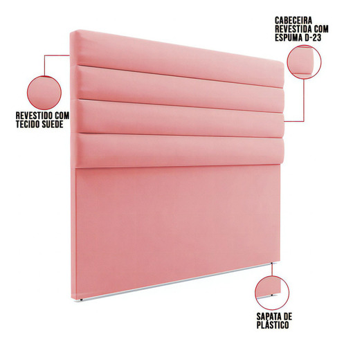 D'Rossi Califórnia 1.9 m 1.2 m - Espuma - Rosê