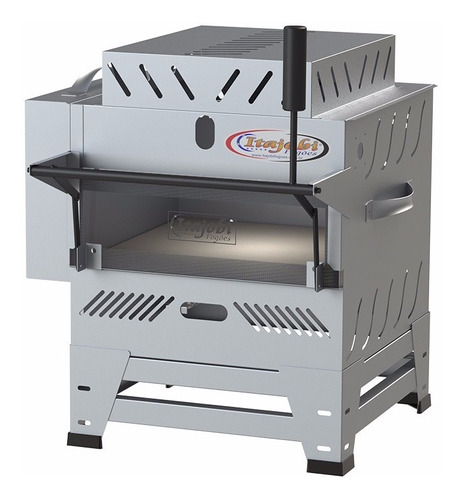 Pizza Grill Fixo Refratário Inox 425x425 C/ Infra Vermelho